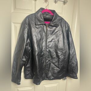 Tanner’s  avenue men’s Black Leather Jacket Sz L